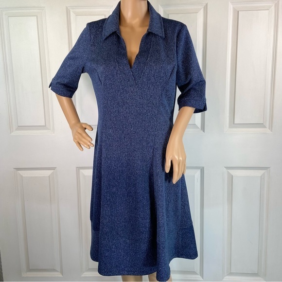 White House Black Market Denim Vintage Dress - Picture 3 of 16